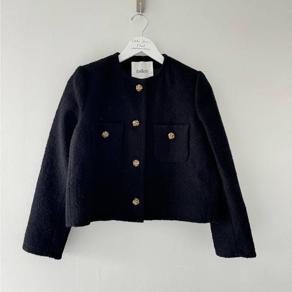 BA&SH Meredith Black Jacket 2 - Picture 7 of 12